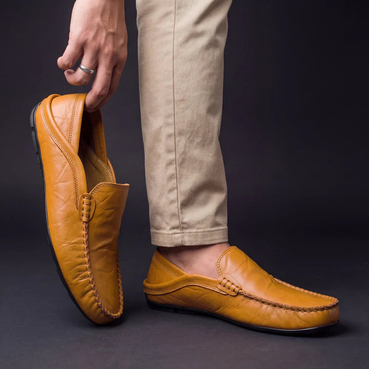 ❄️👞Heren Leren Loafers – Comfortabele Instappers met Klassieke Look voor Werk, Autorijden en Dagelijks Gebruik