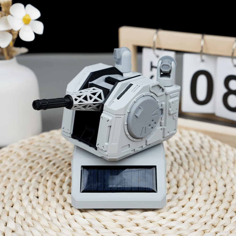🛡️Solar-Powered Rotating Aircraft Carrier Gun Model