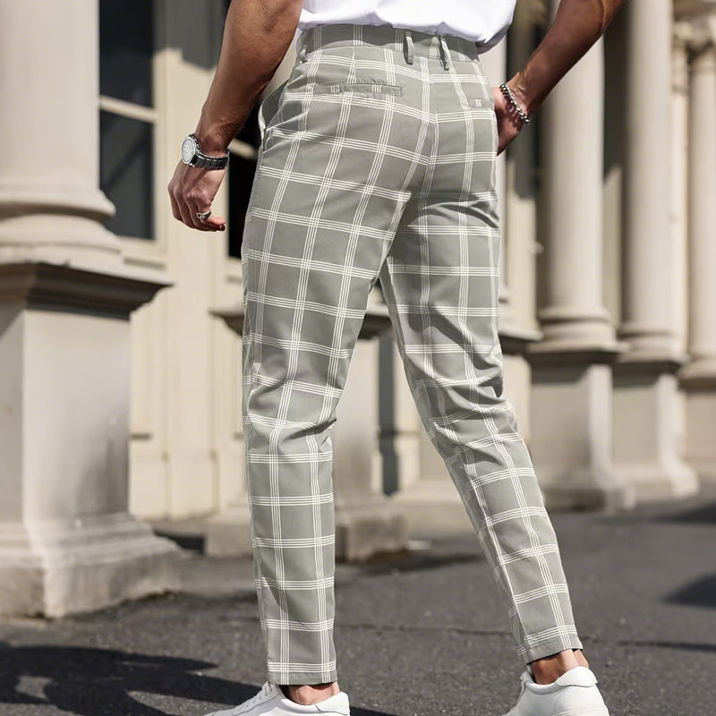 📢📢⏰Men's Slim-Fit Plaid Trousers