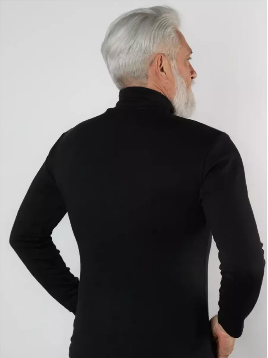 ✨🎅Men's thermal cotton T-shirt with a high neck: warm, breathable & casual for autumn-winter! ❄️