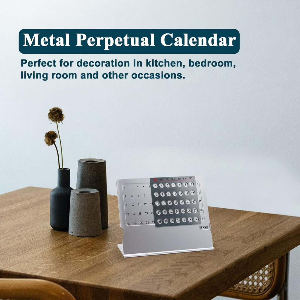 🌟📅 Creative Aluminum Alloy Perpetual Calendar