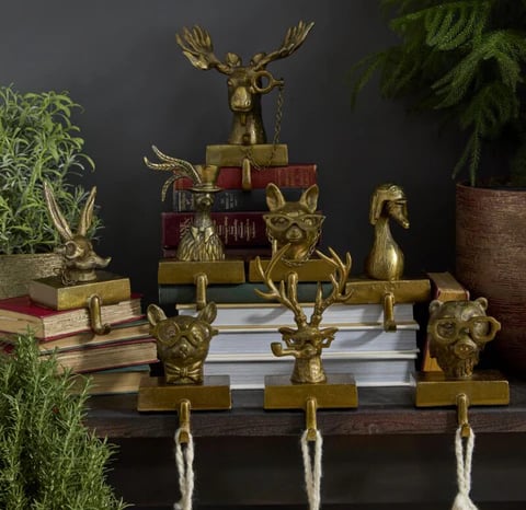 Eric + Eloise Metal Animal Stocking Holders