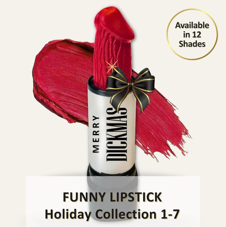🎄 “Merry Dickmas” Funny Lipstick Holiday Collection – 12 Shades of Sassy, Long-Lasting, Paraben-Free Fun! 🎁