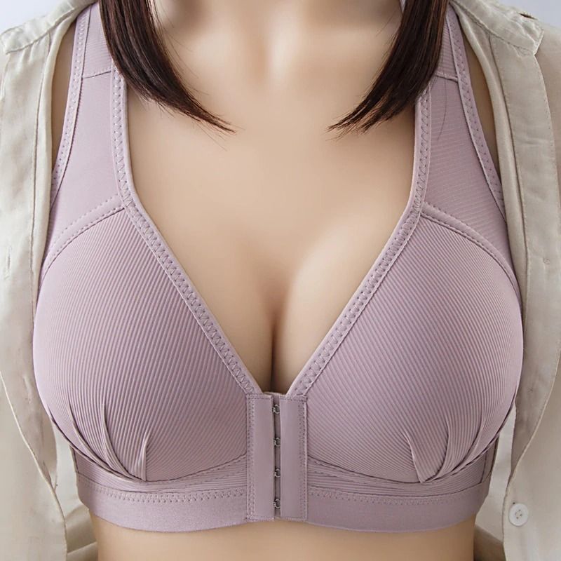 1 Plus Size Sexy Push Up Bra Front Closure Solid Color Brassiere