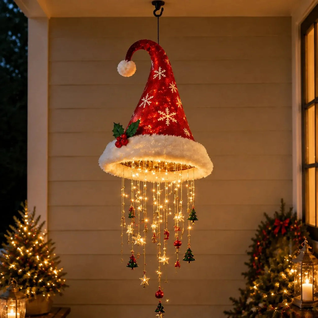 🎅 Santa Hat Hanging Chandelier 🎄