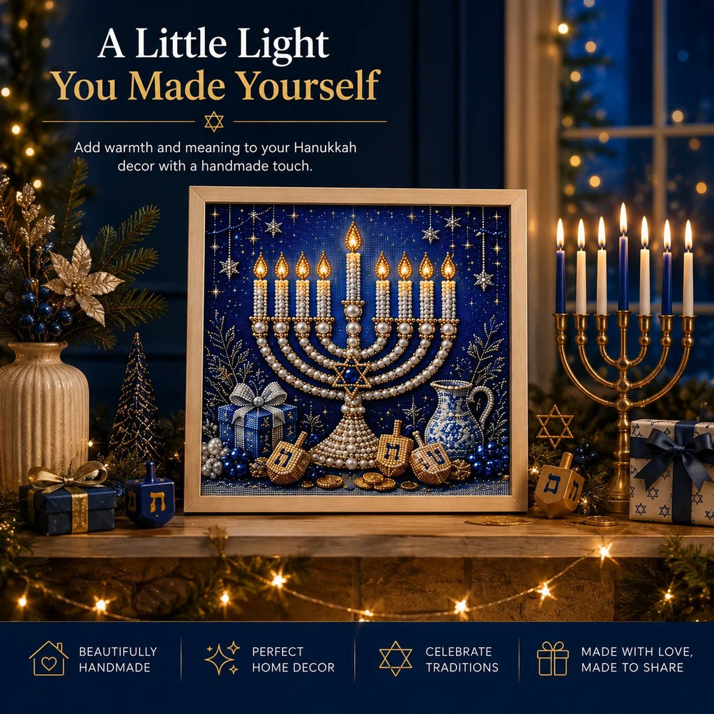 🎁  Festival of Lights Sale - DIY Hanukkah Pearl Art Kit ✨