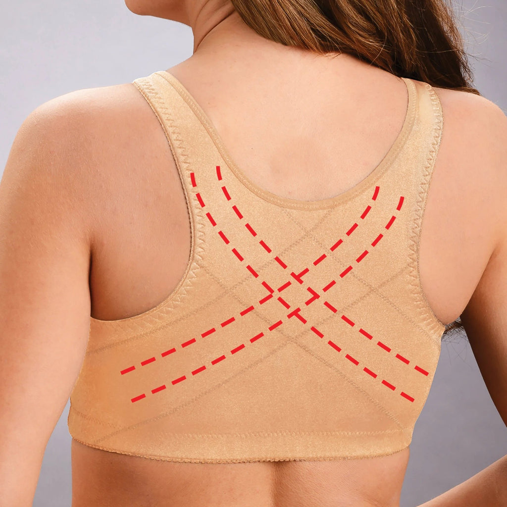 Front hooks, stretch-lace, super-lift, and posture correction