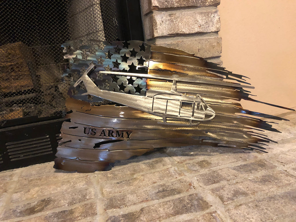 (🎁Father's Day Sales🎁)Tattered American Flag - Huey Edition(40cm*20cm /16in*8in)