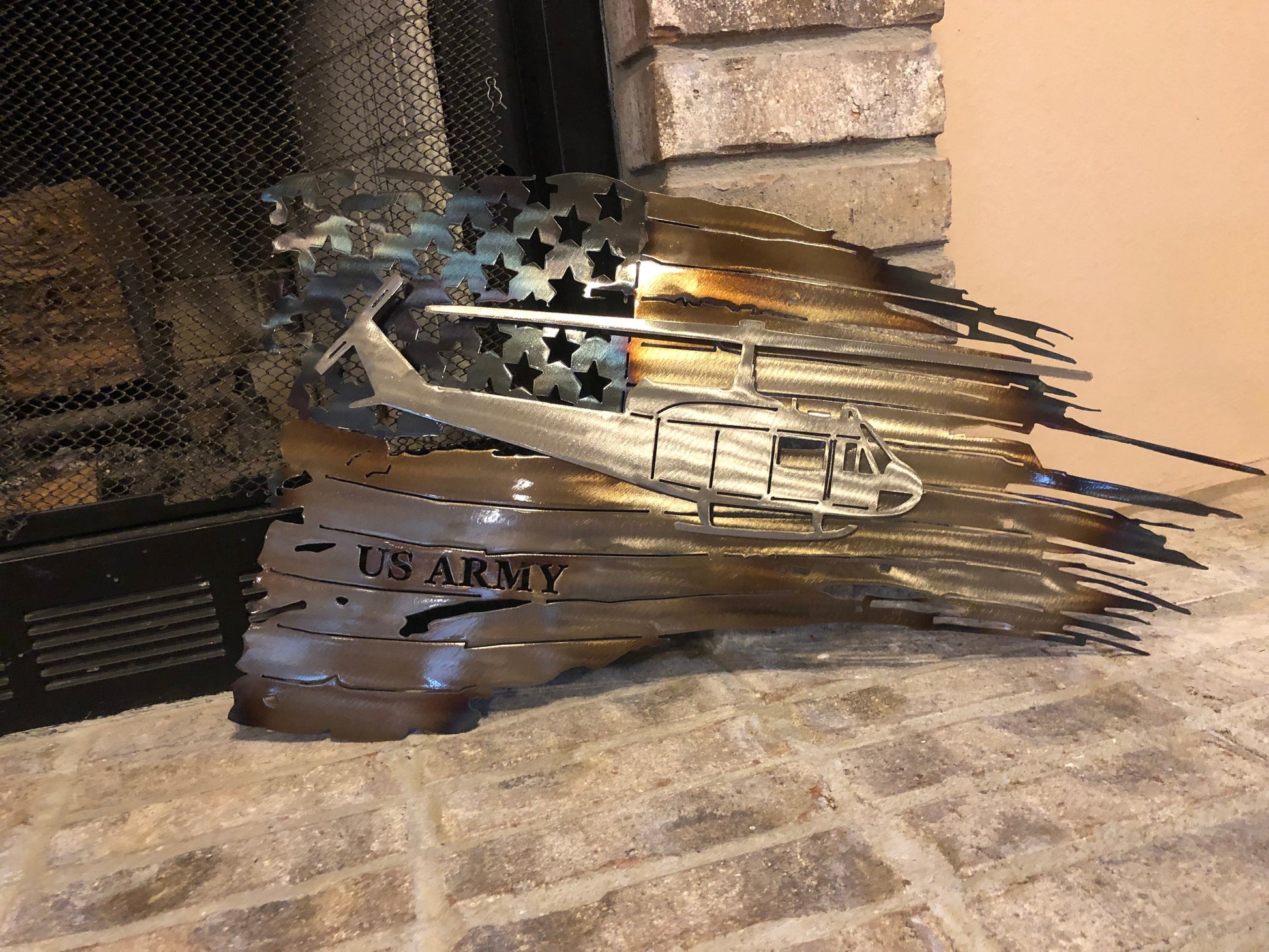 (🎁Father's Day Sales🎁)Tattered American Flag - Huey Edition(40cm*20cm /16in*8in)