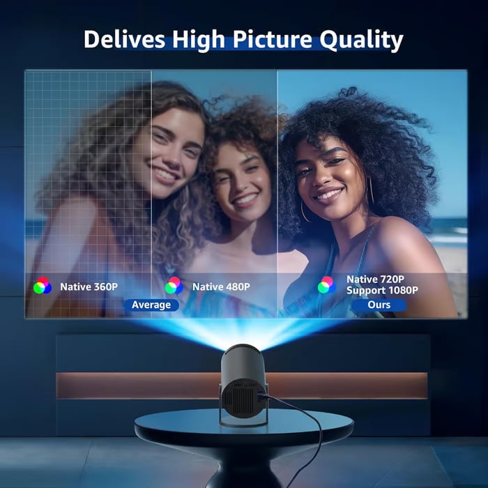 🎥✨ 4K Home Cinema & Outdoor 1080P HD Projector