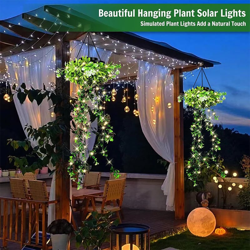 🔥 Solar-Powered Hanging Lamp made of Milangras 🌿 Create Your Own Cozy Garden 💡