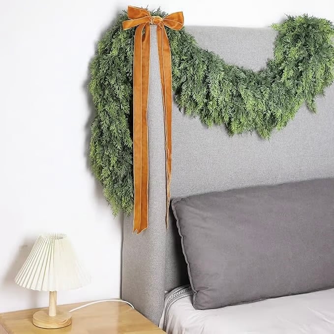 ⛄Christmas Artificial Cypress Leaf Vine Wreath🎄(1.8m)