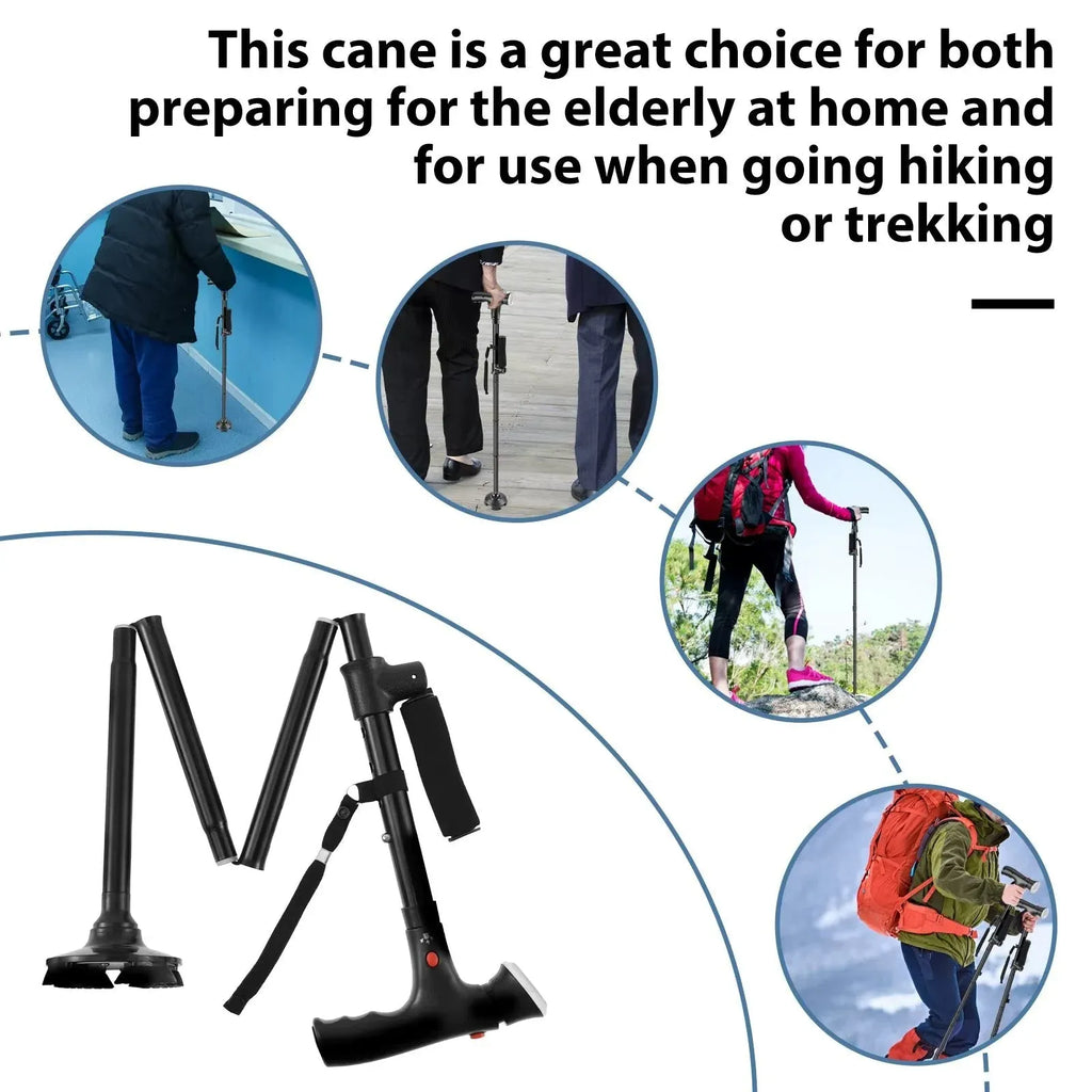 ⏰Multifunctional Folding Elderly Cane