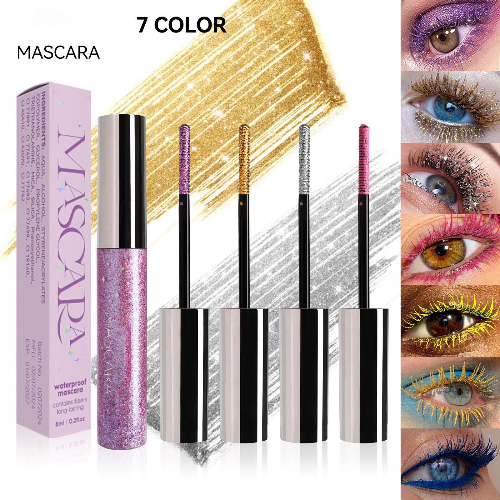 Colorful Glitter Mascara