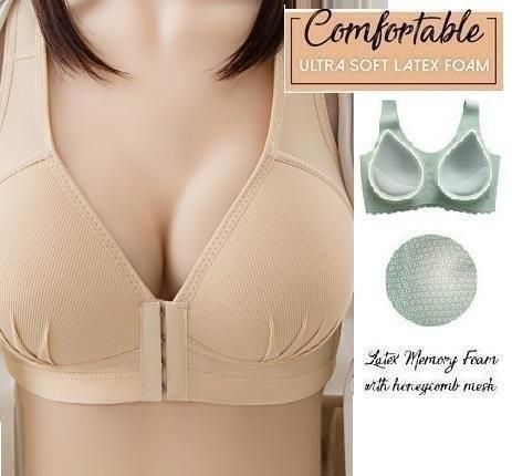 1 Plus Size Sexy Push Up Bra Front Closure Solid Color Brassiere