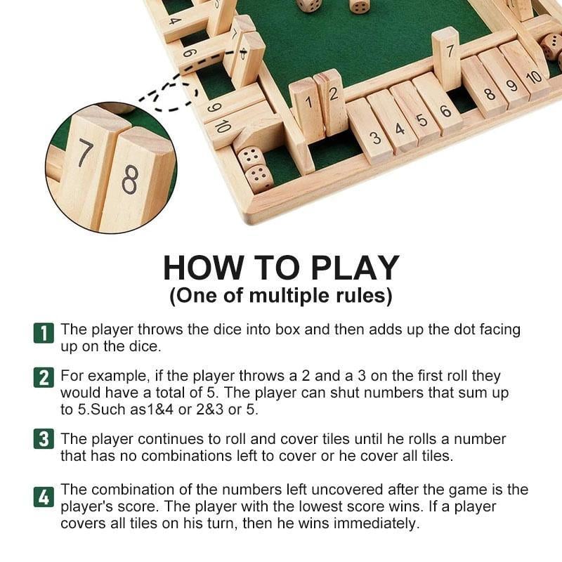 🎉 Best Selling🎁Shut the box-Wooden dice board game