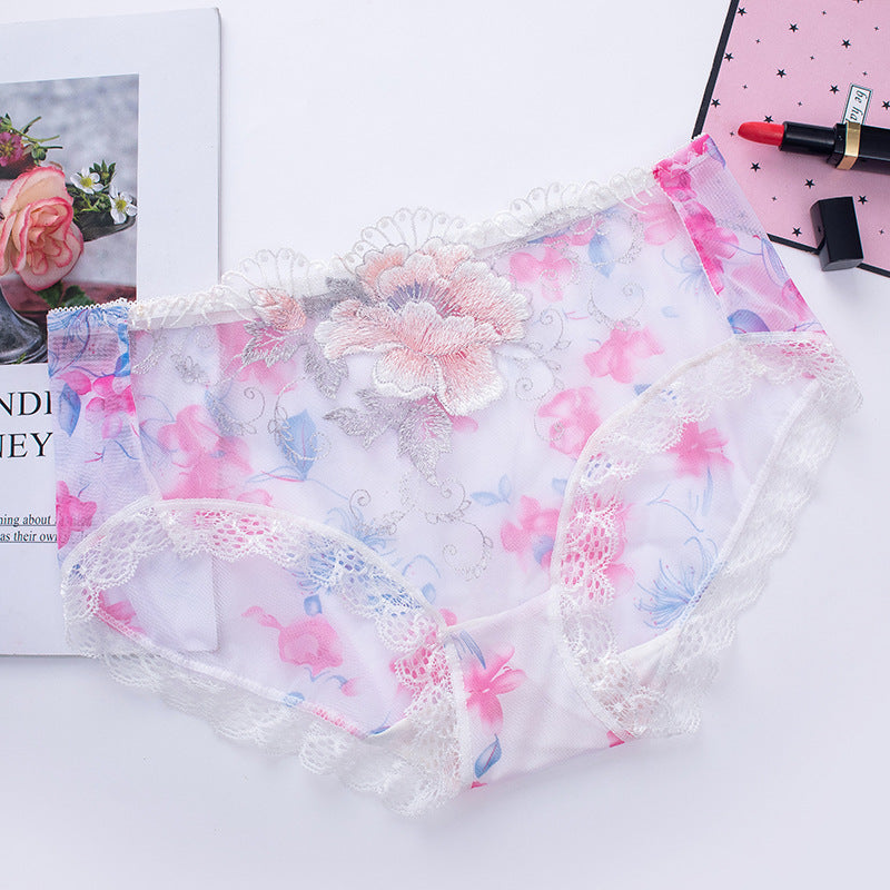 🔥Antibacterial cotton panty with lace embroidery