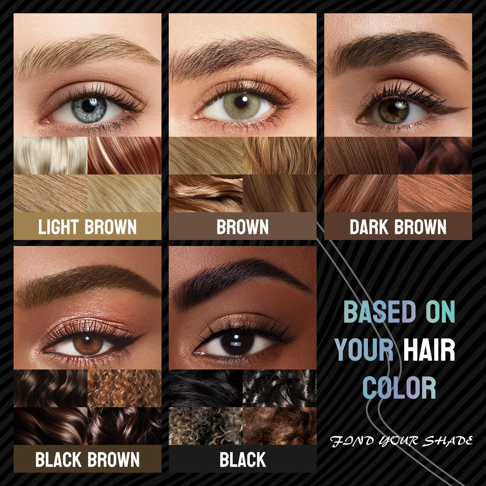 2-in-1 Double-ended Eye Brow Pencils
