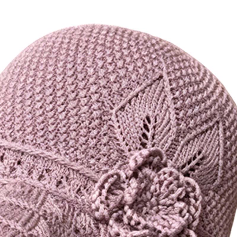 🔥Women's Crochet Bucket Hat with Flower Accent