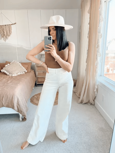 🔥Seamed Front Wide Leg Jeans