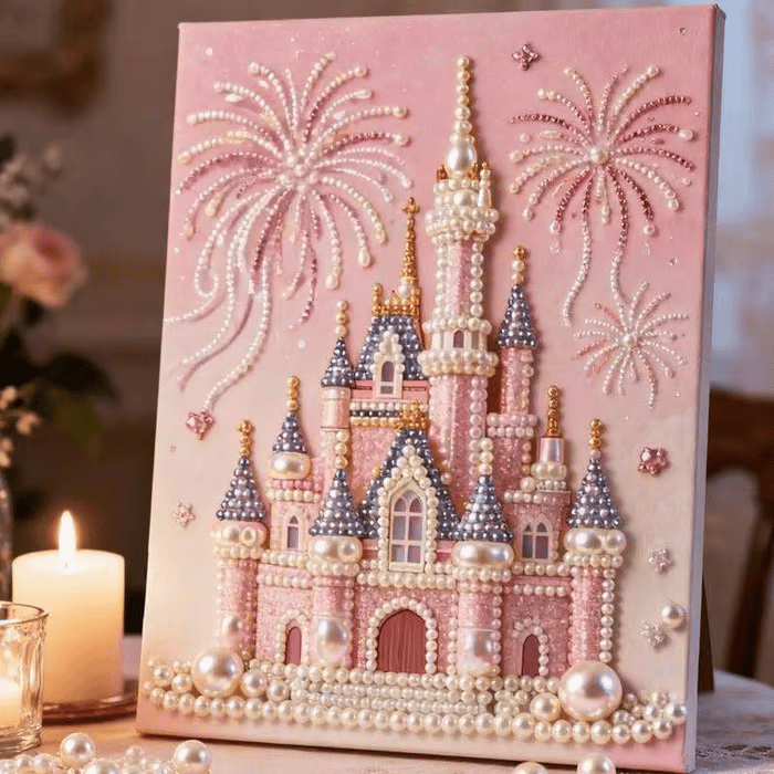 ✨🌊Create Your Own Sparkling Masterpiece: DIY Pearl Painting Framed Art Kit