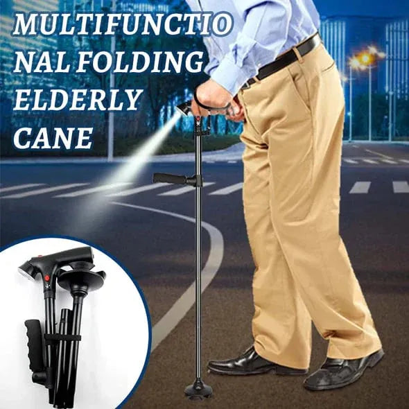 ⏰Multifunctional Folding Elderly Cane