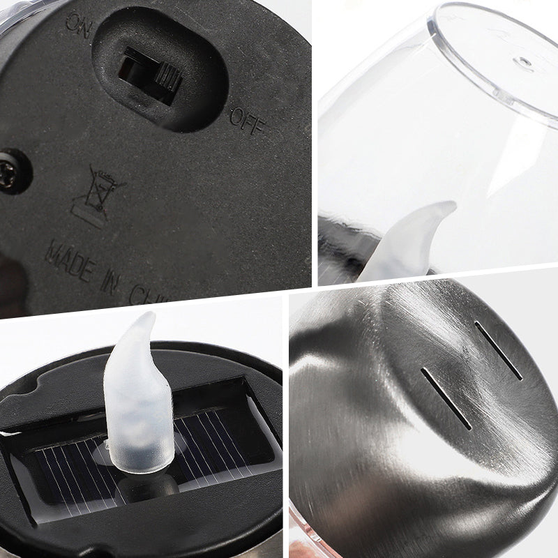 💖Solar Power Tea Lights Outdoor Flameless Flicker IP65 Waterproof Table Lamp LED Candles with Dusk to Dawn Sensor