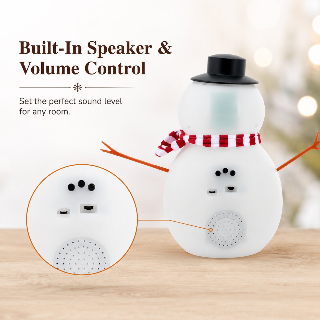 ⛄ 12" Animated Talking Snowman – LED Light Up Singing & Talking Christmas Snowman Decoration