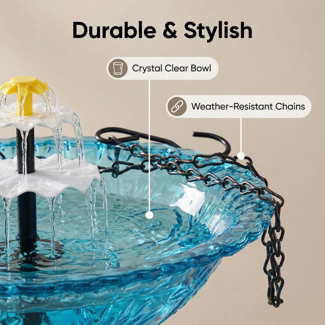 ✨🐦Solar Cascade Hanging Bird Bath Fountain