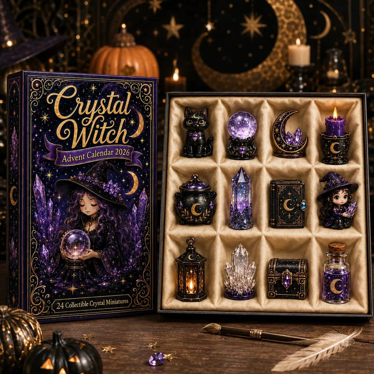 | 24 Tage voller mystischer Miniaturen, kristallinspirierter Überraschungen und zauberhafter Hexen-Fantasie ✨🔮 🔮
