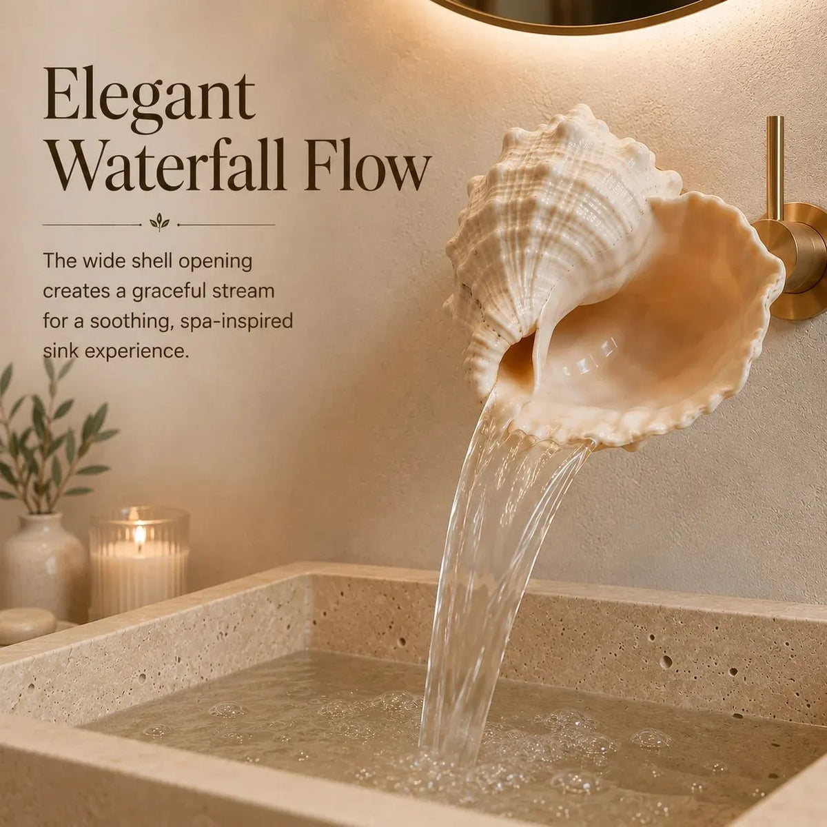 🐚Coastal Seashell Wall-Mount Faucet