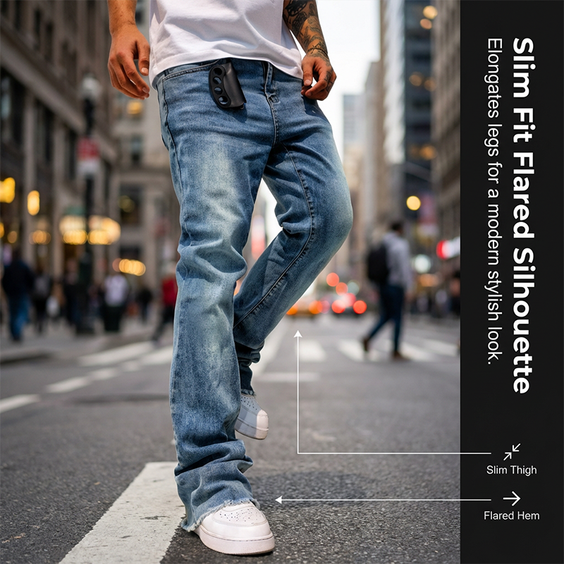 ⏰Men's Streetwear Style Flare Jeans
