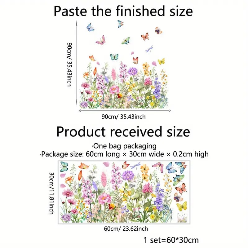 💐💞Colorful Floral Bouquet Window Sticker
