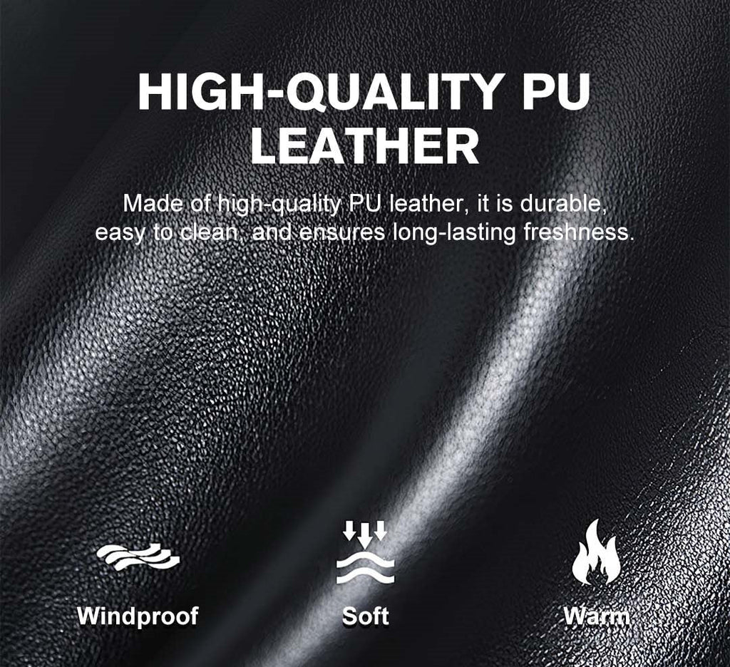 🔥🔥PU Leather Flat Top Warm Baseball Cap
