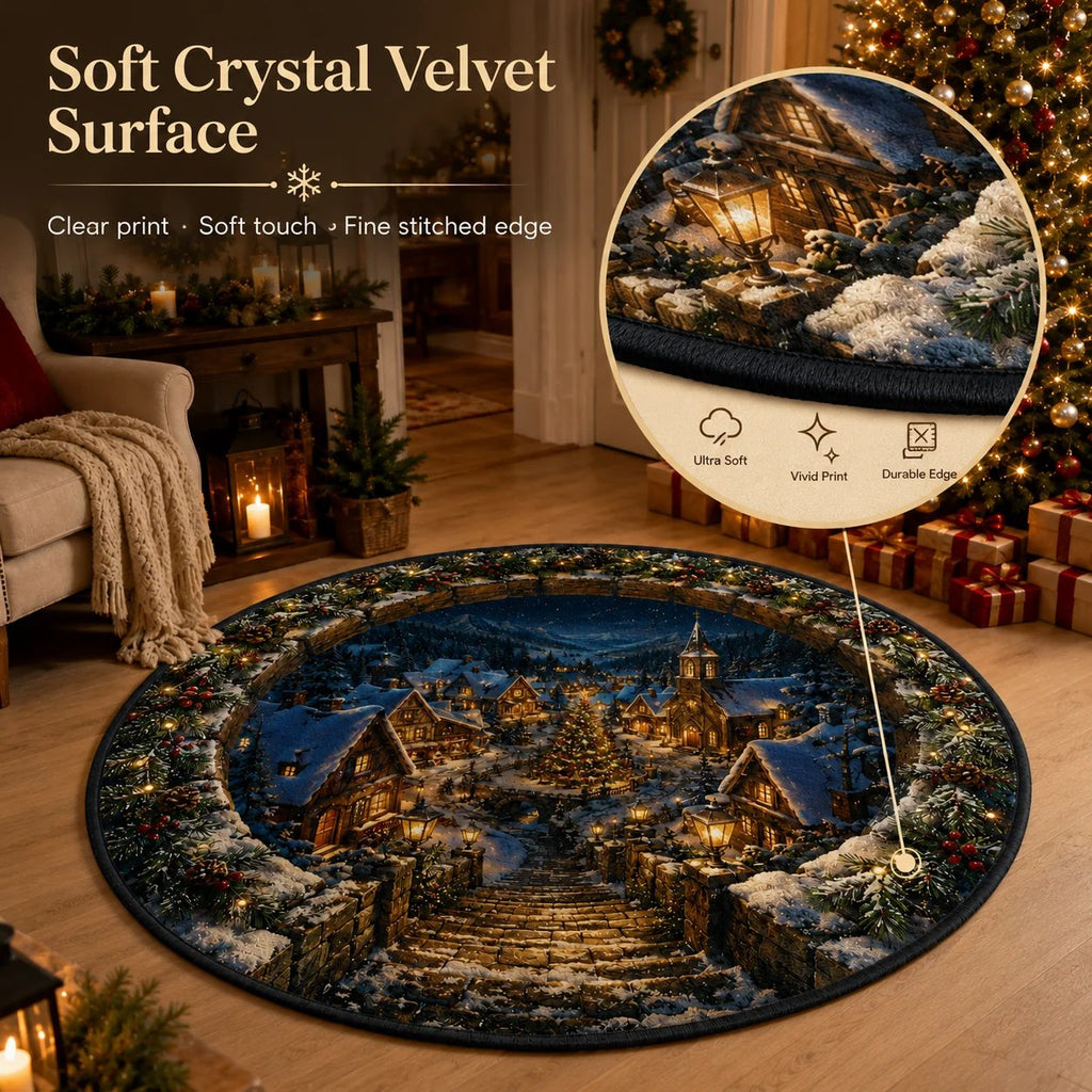 🔥HOT SALE🔥🎄 Christmas 3D Illusion Rug – Magical Holiday Portal Floor Decor