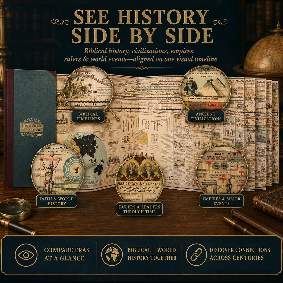 🔥HOT SALE🔥  📜Adams SynChronological Chart of History