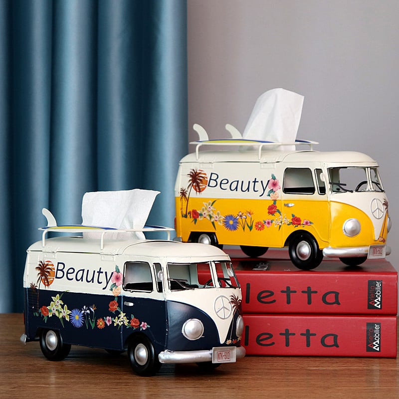 Creative Volkswagen Bus Shaped Tissue Box: A Fun and Functional Addition to Your Home