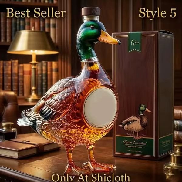 Ducks Unlimited 3D Mallard Bourbon Bottle