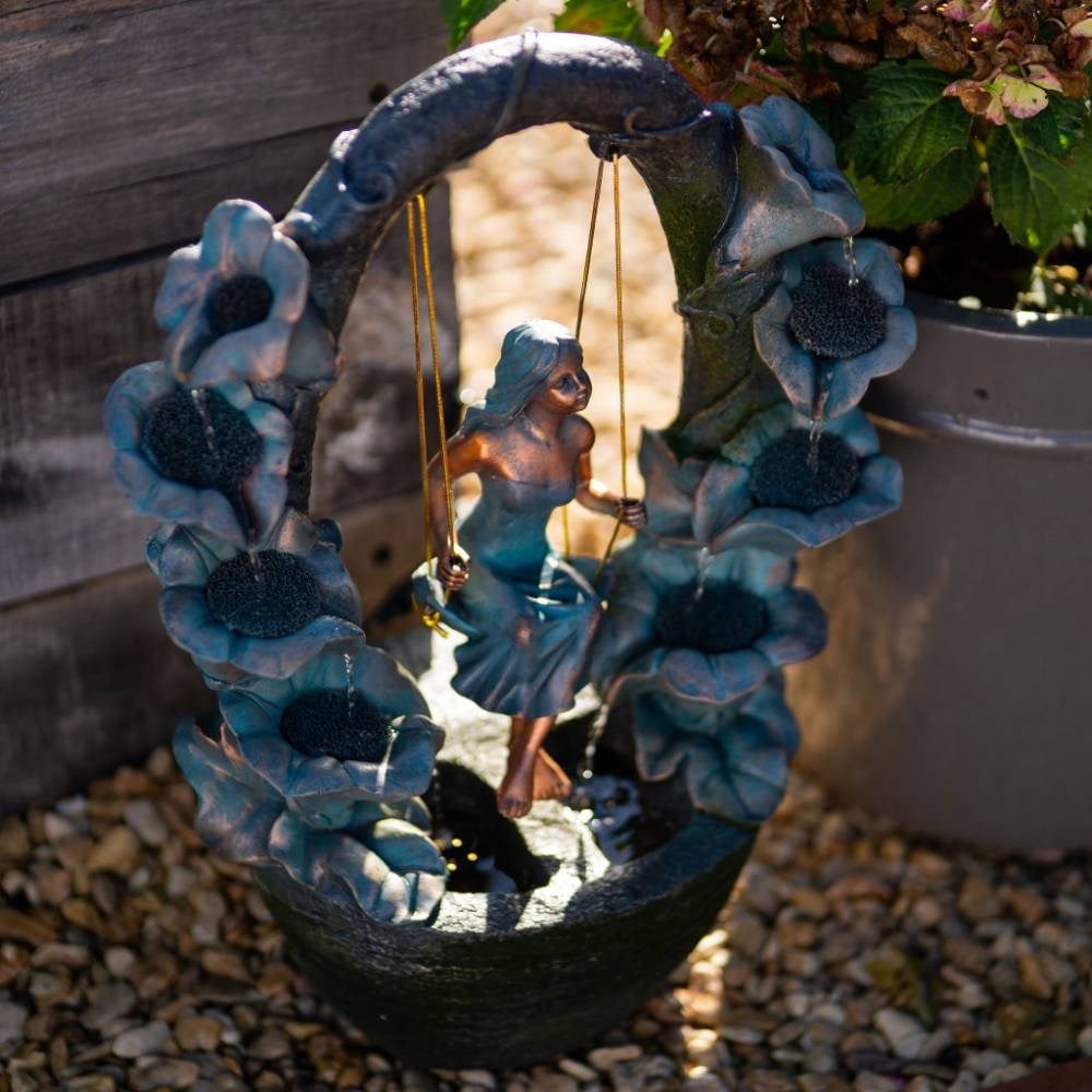 Secret Garden Swing Cascading Water Feature