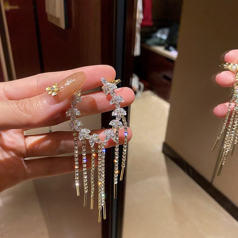 (🌸New Spring)Willow tassel ear cuff earrings