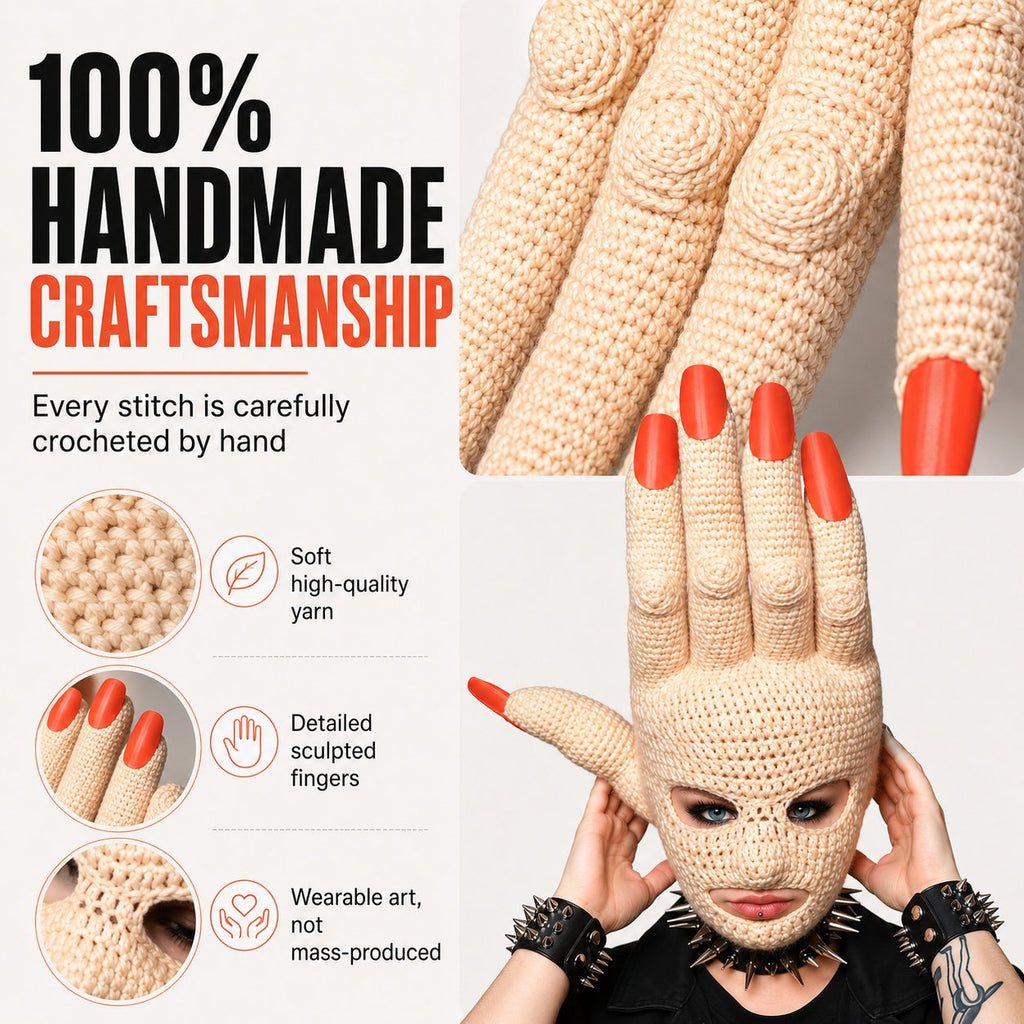 ✋ Handmade Giant Hand Crochet Balaclava