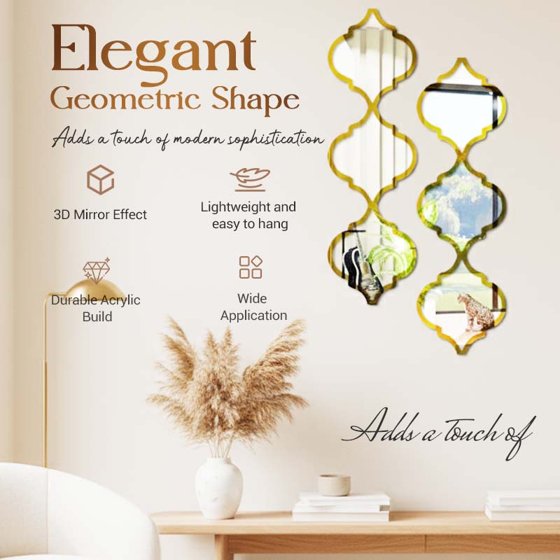 🔥🔥12PCS 3D Acrylic Mirror Rhombus Wall Stickers
