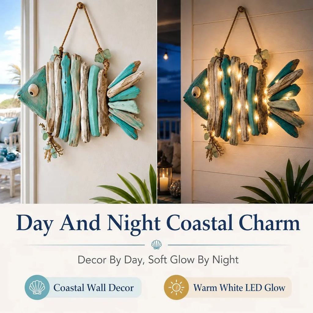 🎉Lighted Coastal Fish Wall Decor