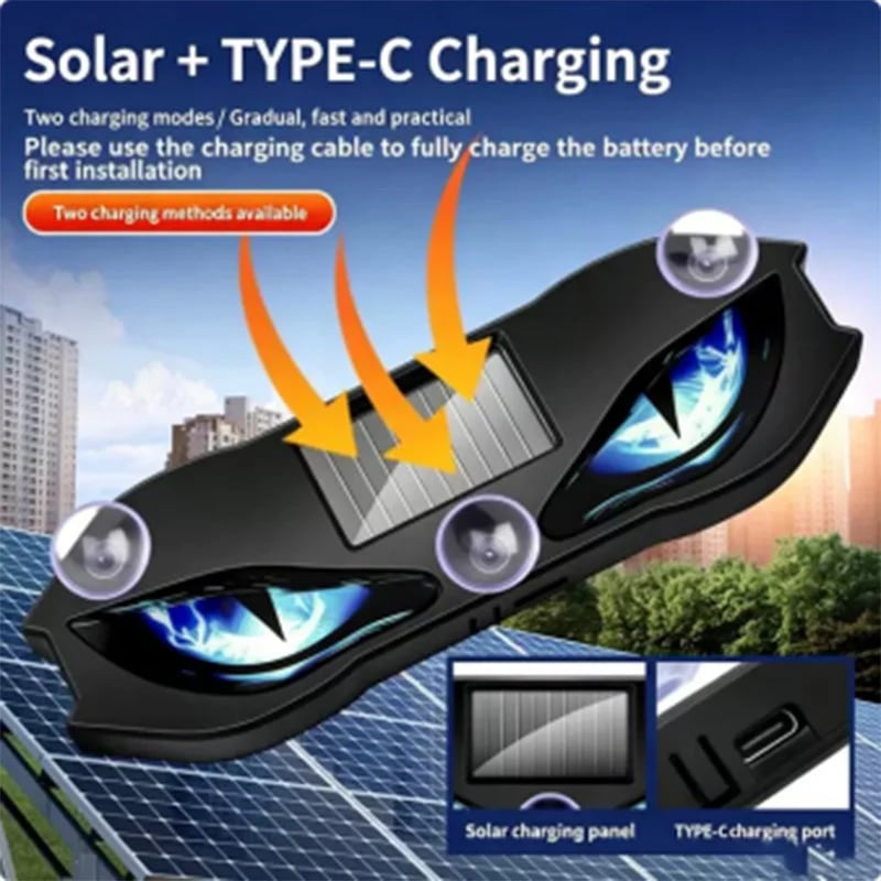 🎉🚗Solar-powered, weatherproof, automatic activation at dark – for more safety on the roadside. 🔥