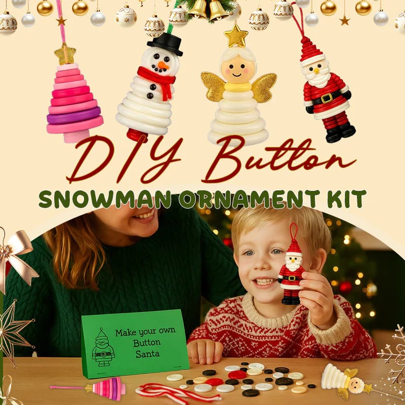 ✨🐮 DIY Button Ornaments Animals & Christmas Themes ☃️