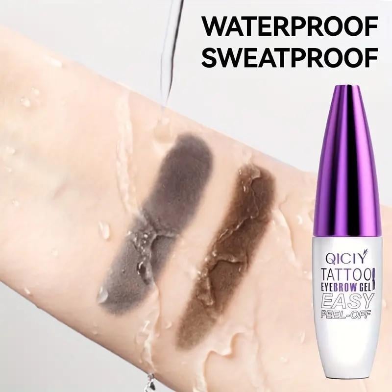 Easy Peel-Off Eyebrow Gel - Waterproof & Sweatproof, Film Forming, Medium Coverage for All Skin Types