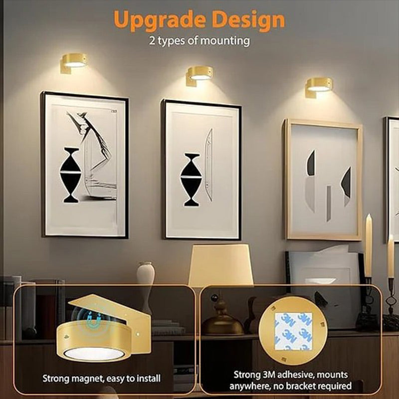 Minimalist Rechargeable LED Wall Spotlight