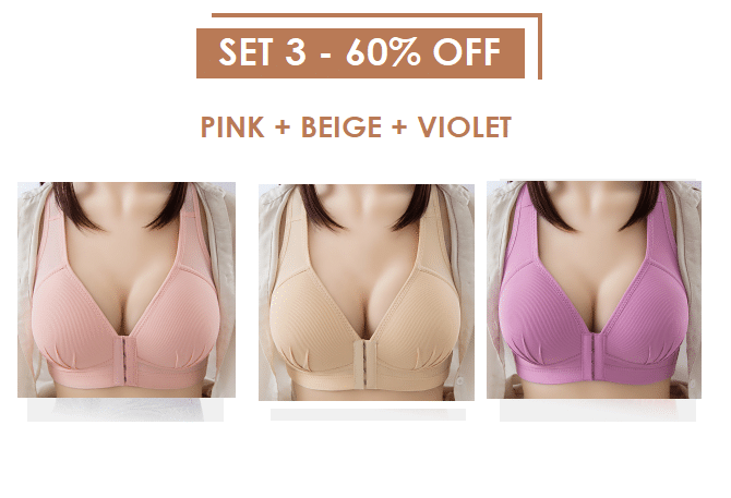 1 Plus Size Sexy Push Up Bra Front Closure Solid Color Brassiere