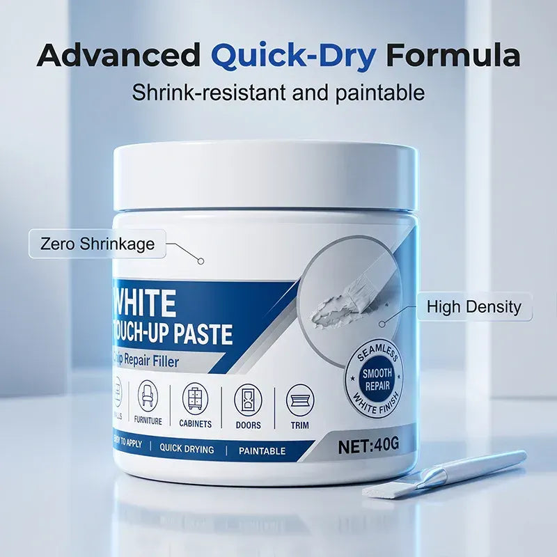 White Furniture Touch-Up Paste with Brush