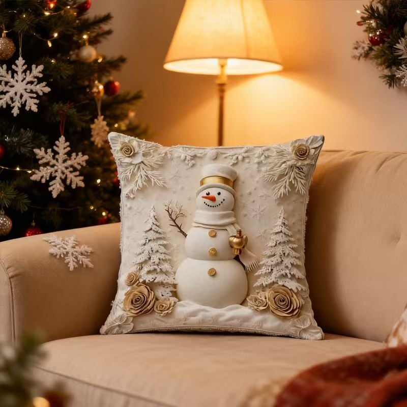🎄 Luxury Christmas Style Pillow Cover – Machine Washable, Wrinkle-Resistant, Durable, Perfect for Living Room, Bedroom, Office & More